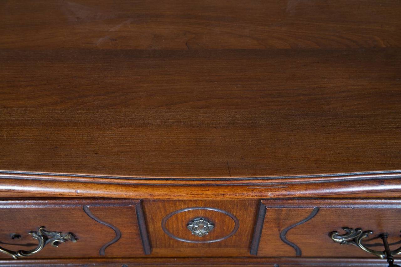 Country French Louis XV Style Walnut Commode 1