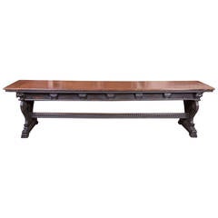 Grand 18th Century Renaissance Style Center Table or Console