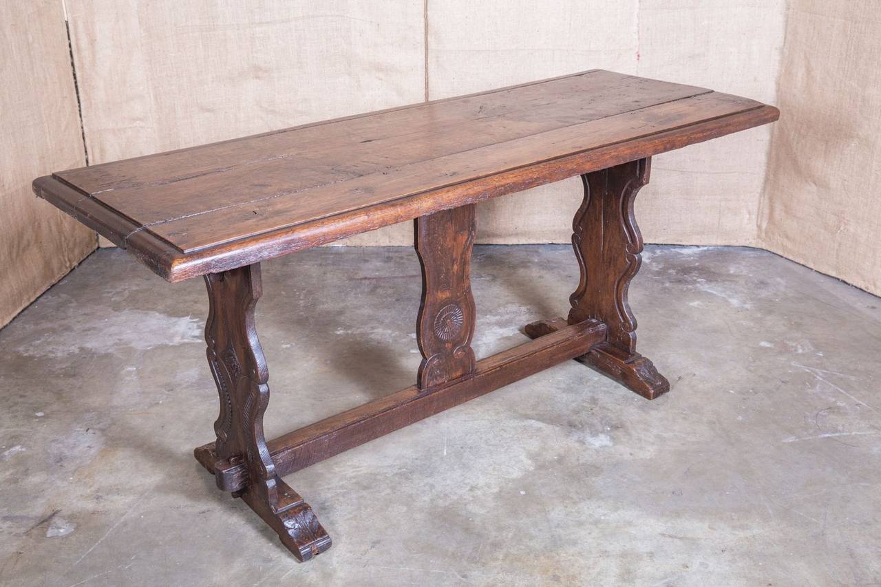 Walnut 18th Century Country French Console or Center Table