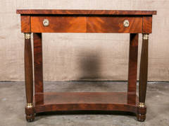 French Empire Mahogany Console Table