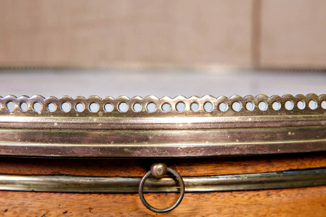 French Louis XVI Marble Top Bouillotte Table 3