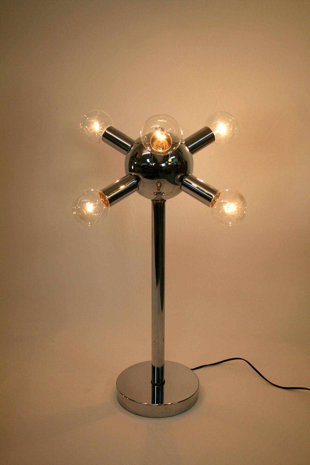 Mid-Century Modern Mid Century Chrome Sputnik Table Lamp
