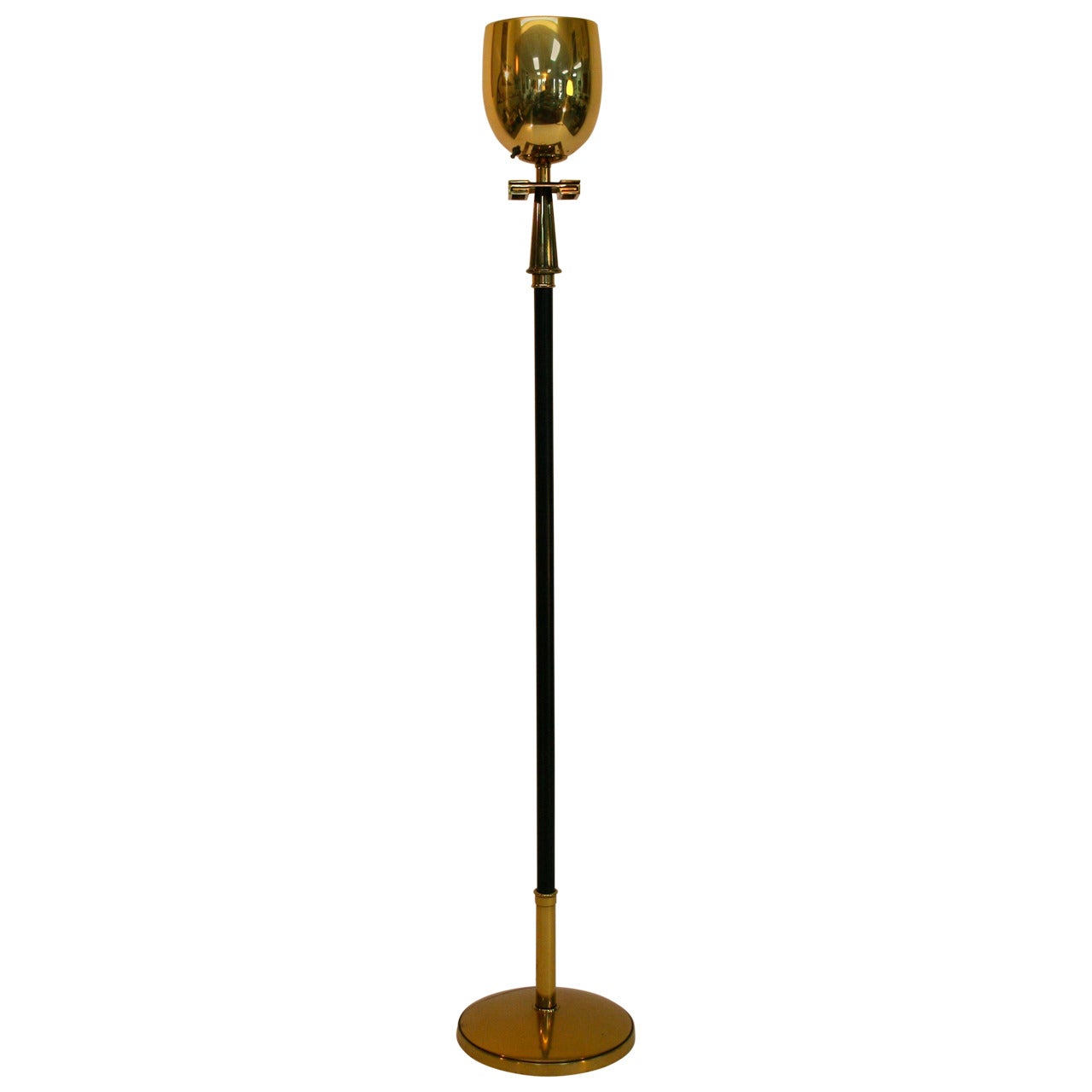 Brass Greek Key Floor Lamp by Stiffel