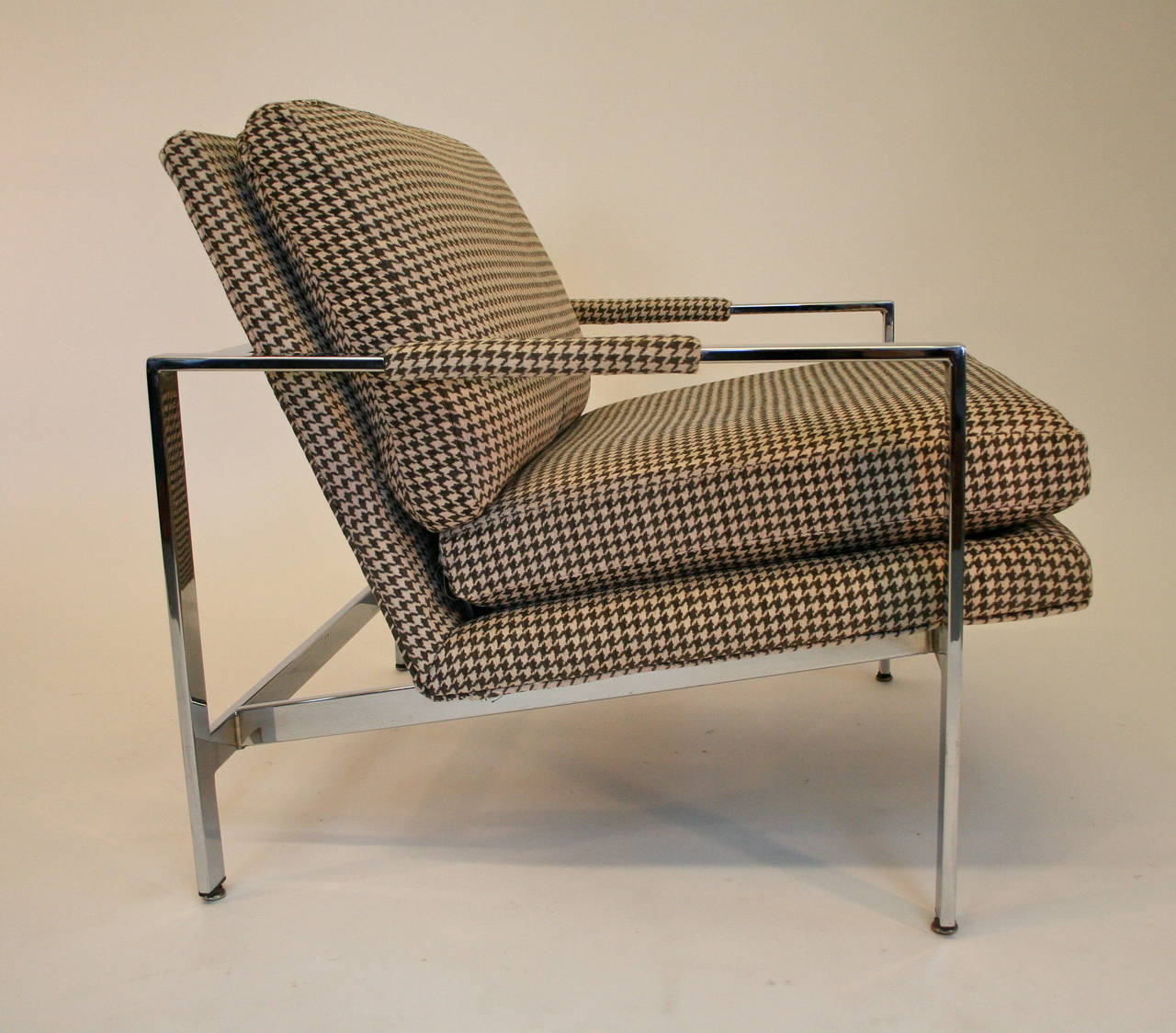 Mid-Century Modern Milo Baughman Flat Bar Lounge Chair