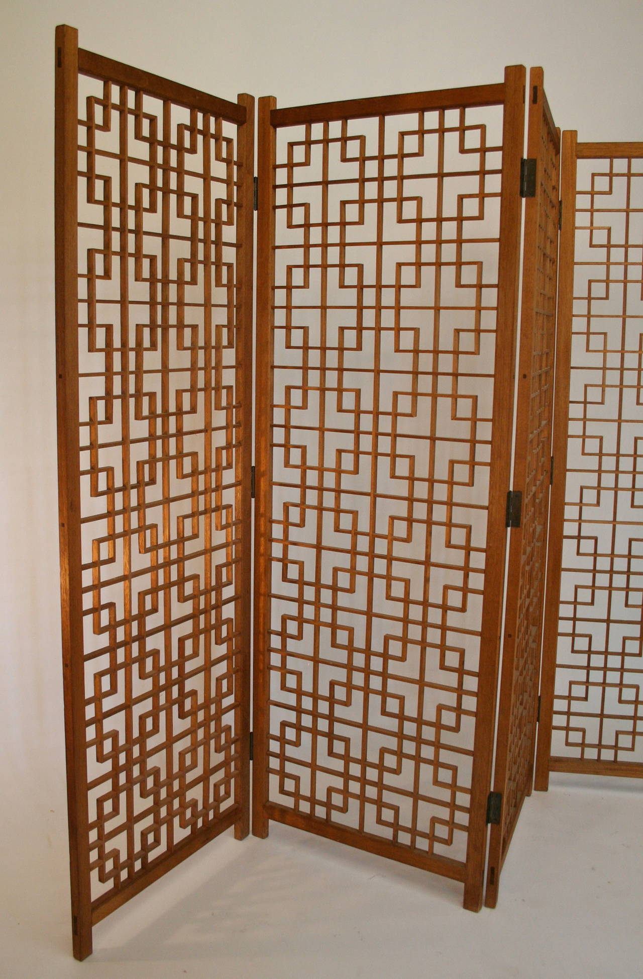 Danish Modern Four Panel Screen/Divider In Good Condition In San Diego, CA
