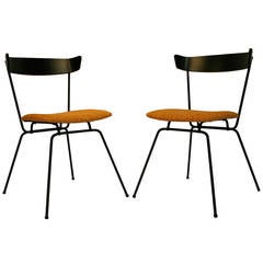 Pair of Iron and Wood Chairs by Clifford Pascoe