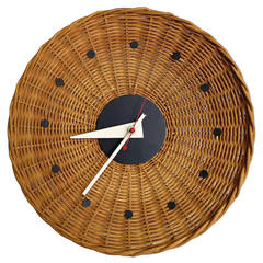Used George Nelson Round Basket Wall Clock for Howard Miller