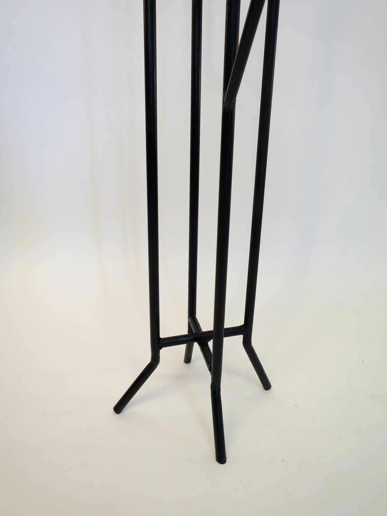 American Mid-Century Modern Iron Floor Candelabra  in the Manner of Arthur Umanoff
