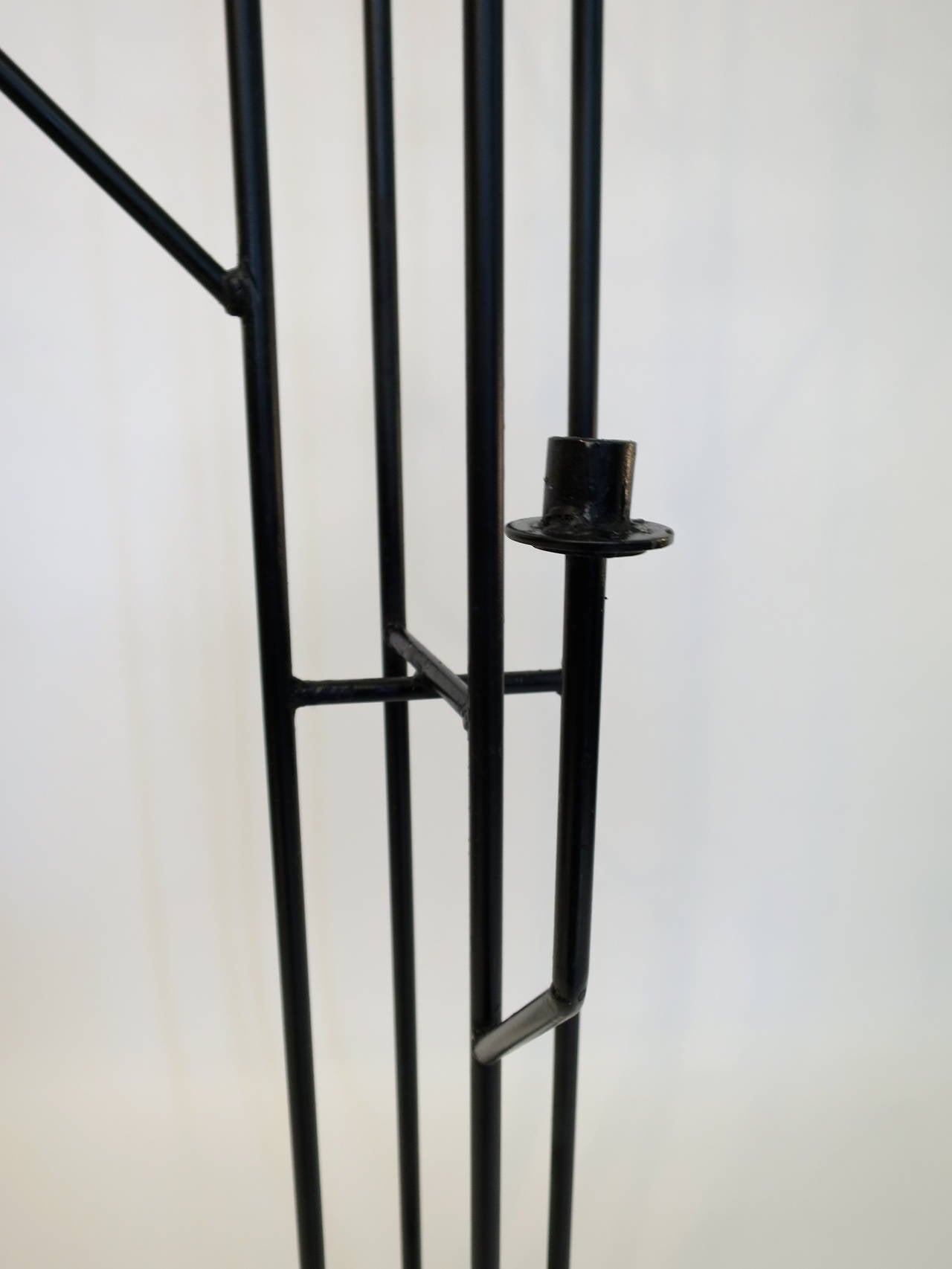Mid-Century Modern Iron Floor Candelabra  in the Manner of Arthur Umanoff In Excellent Condition In San Diego, CA