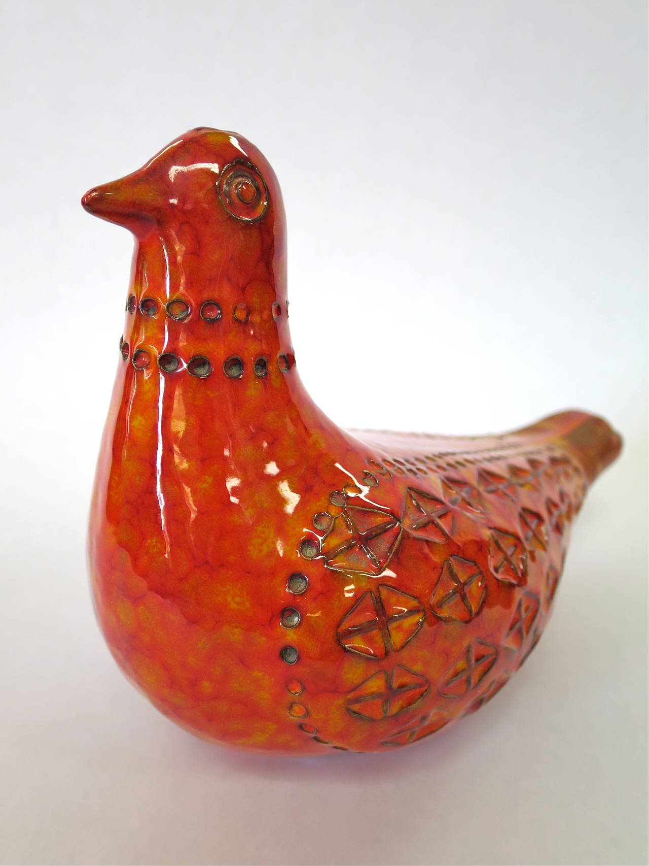 Italian Bitossi Glazed Ceramic Bird for Raymor