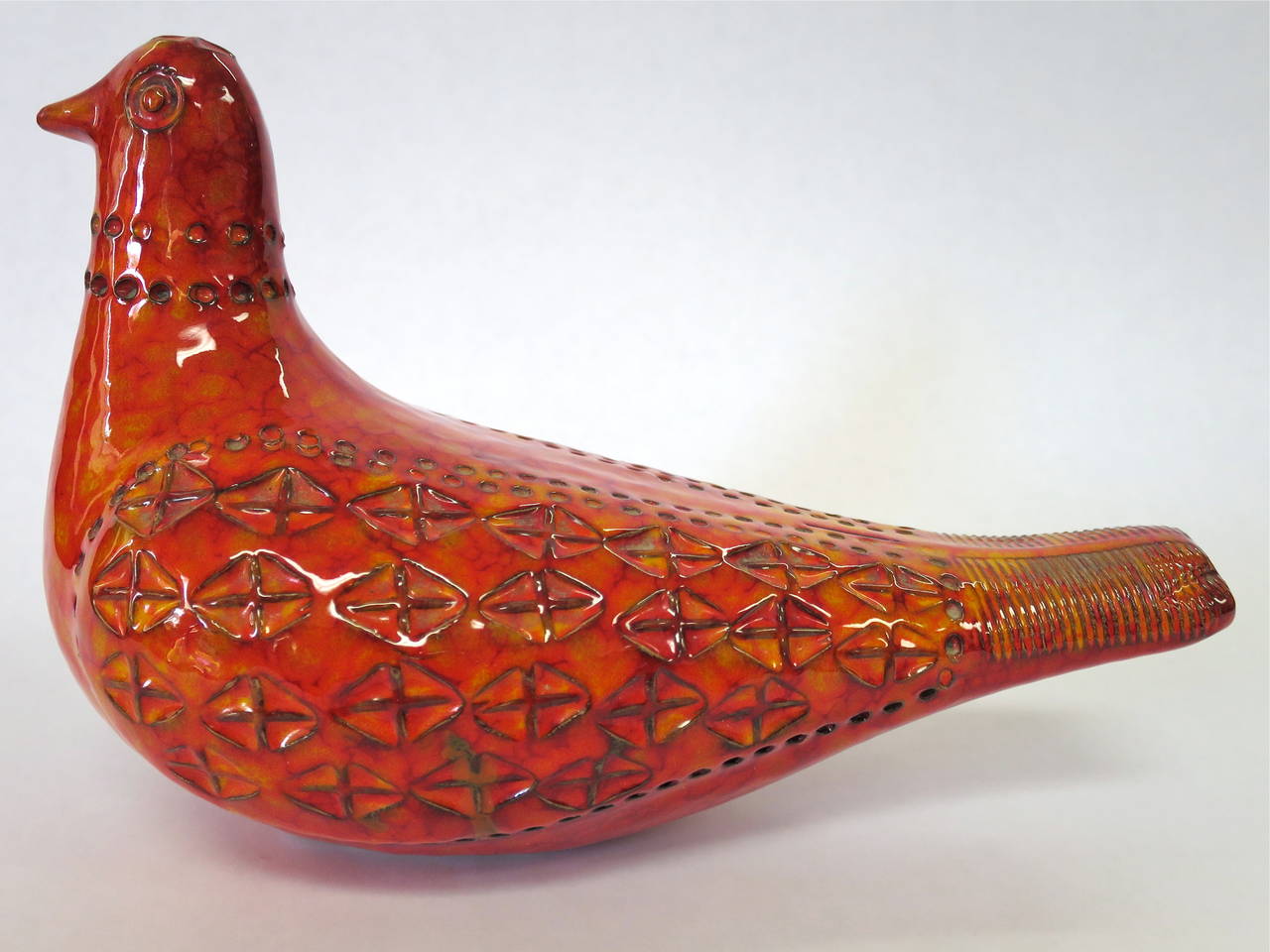 Bitossi Glazed Ceramic Bird for Raymor In Excellent Condition In San Diego, CA