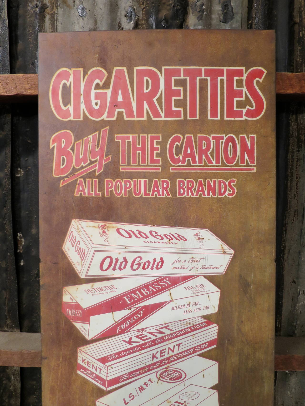 Vintage Metal Cigarette Advertising Sign 1
