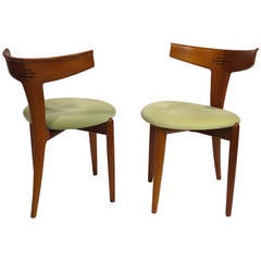 Pair of Rare Danish Modern Chairs by Moreddi