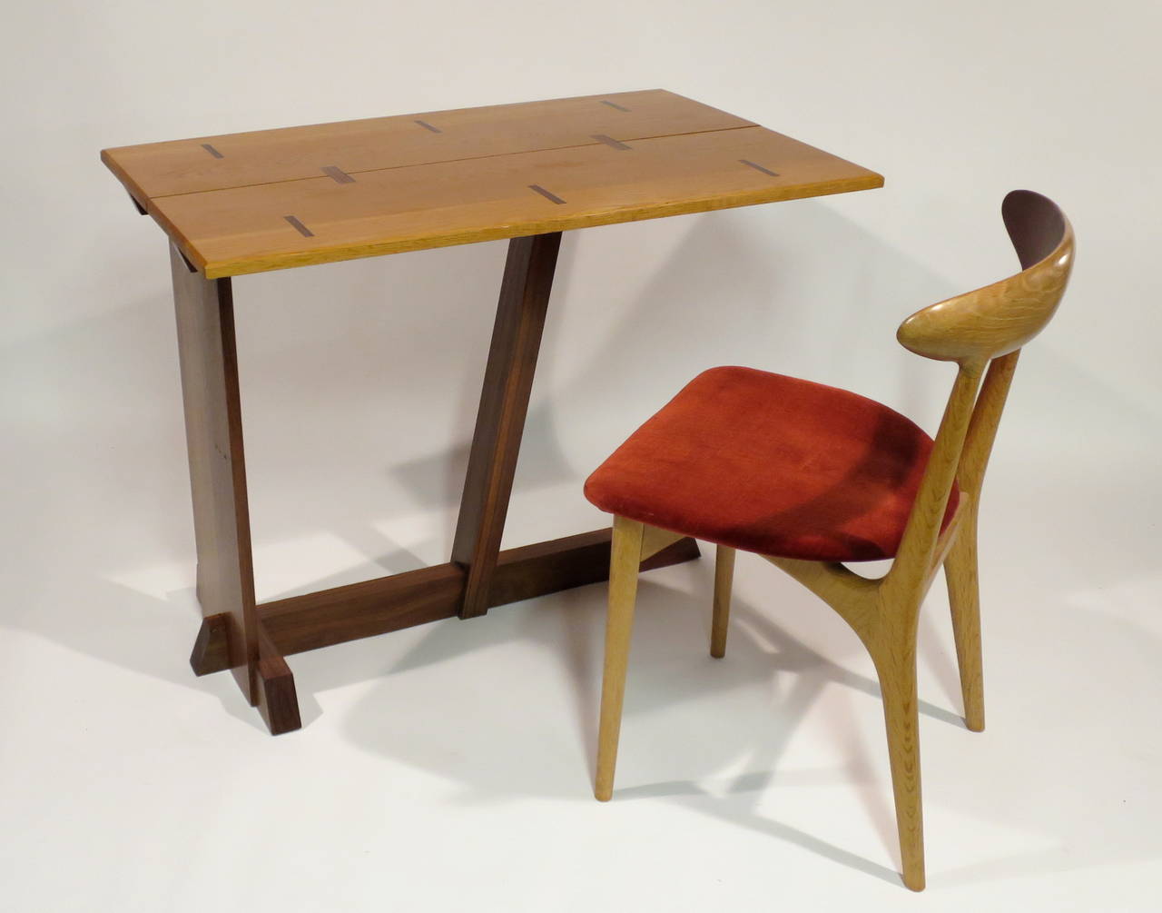 Custom Rosewood and Oak Desk 3