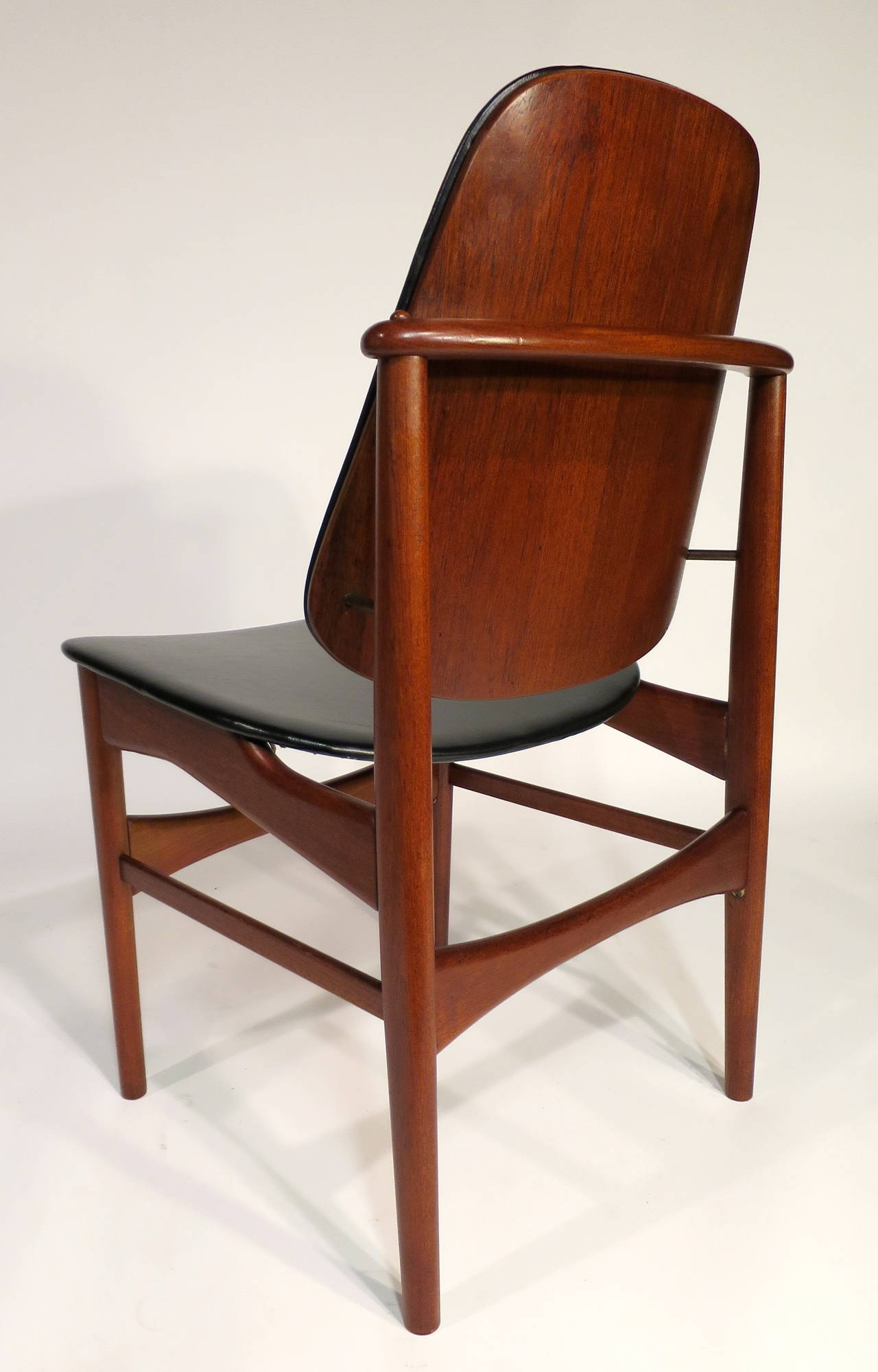 Teak Set of Six Danish Modern Chairs by Arne Hovmand-Olsen