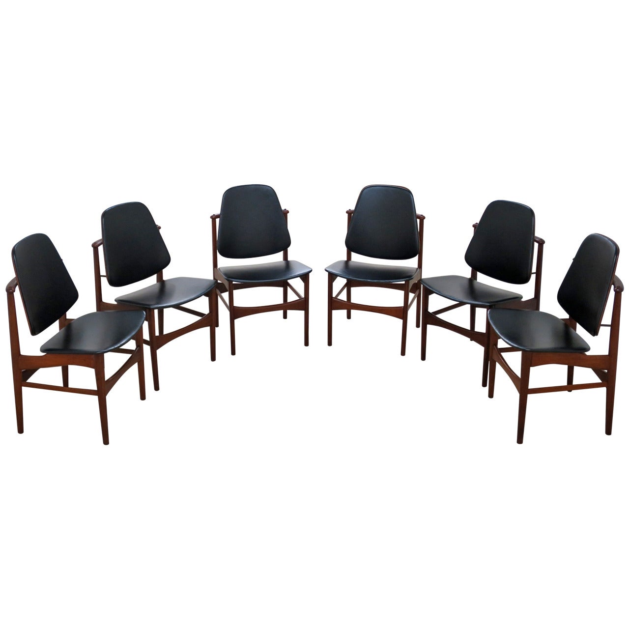 Set of Six Danish Modern Chairs by Arne Hovmand-Olsen