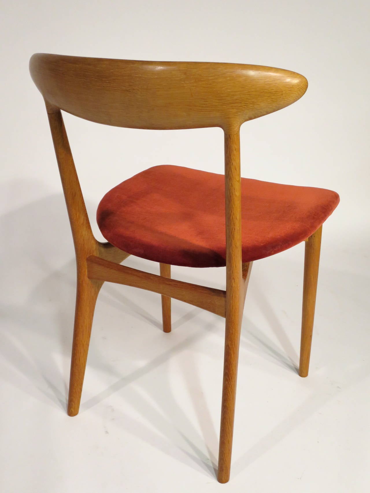 Scandinavian Modern Set of Six Mid-Century Chairs by Kurt Ostervig