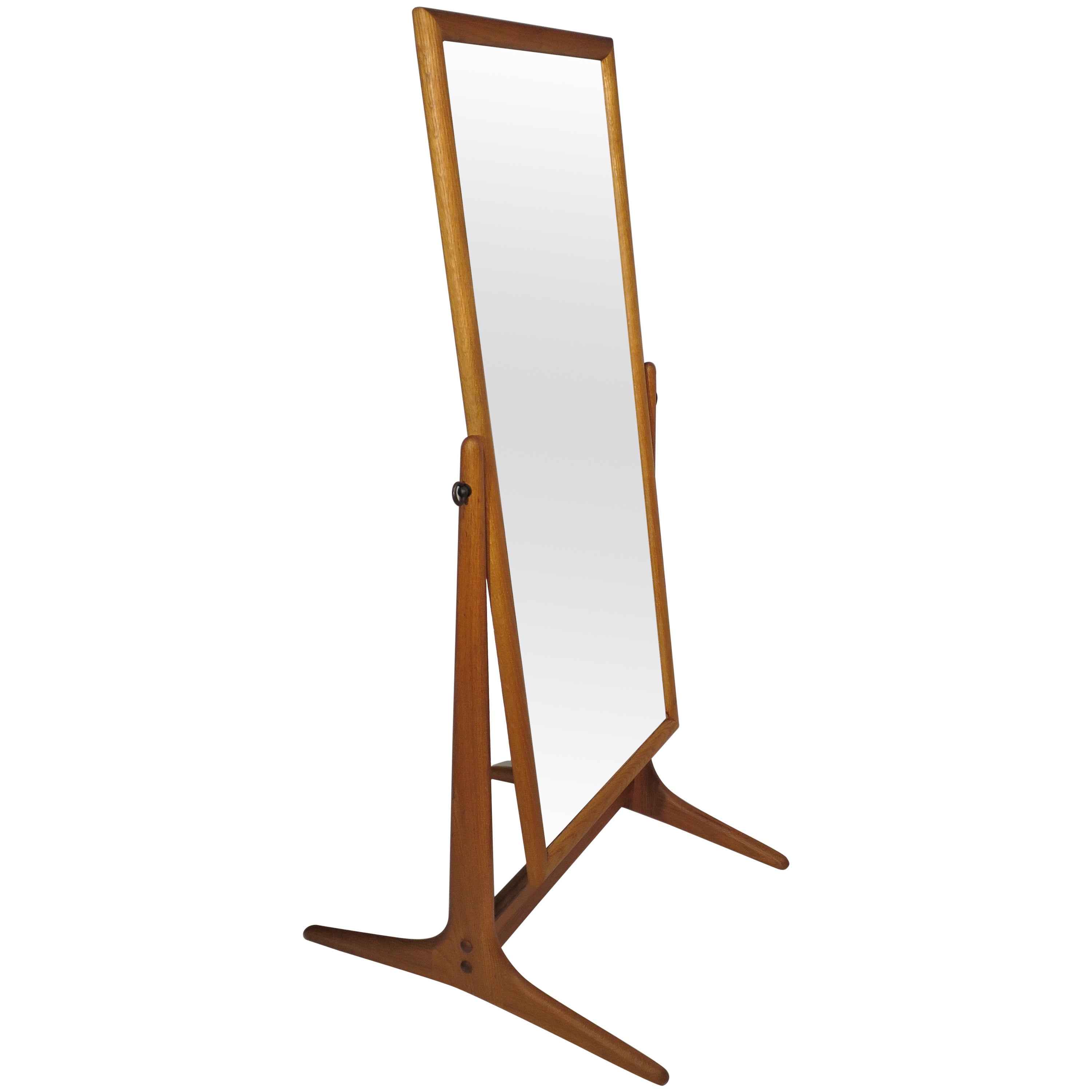 Mid-Century Cheval Floor Mirror