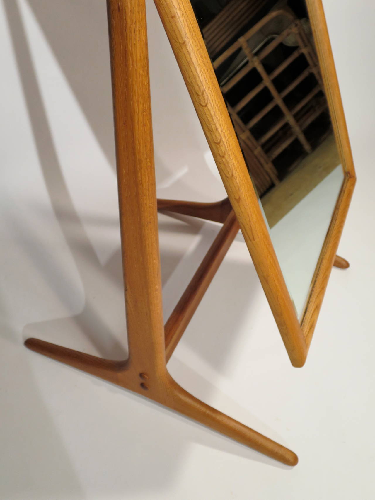 Mid-Century Cheval Floor Mirror