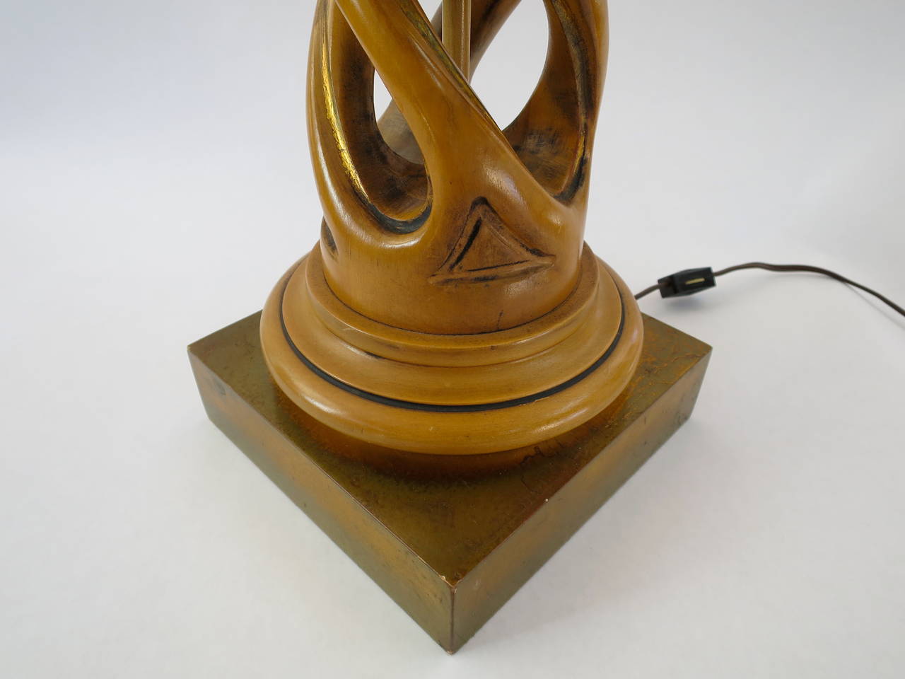 American James Mont Carved Helix Table Lamp