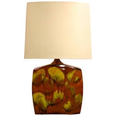Midcentury Glazed Ceramic Table Lamp