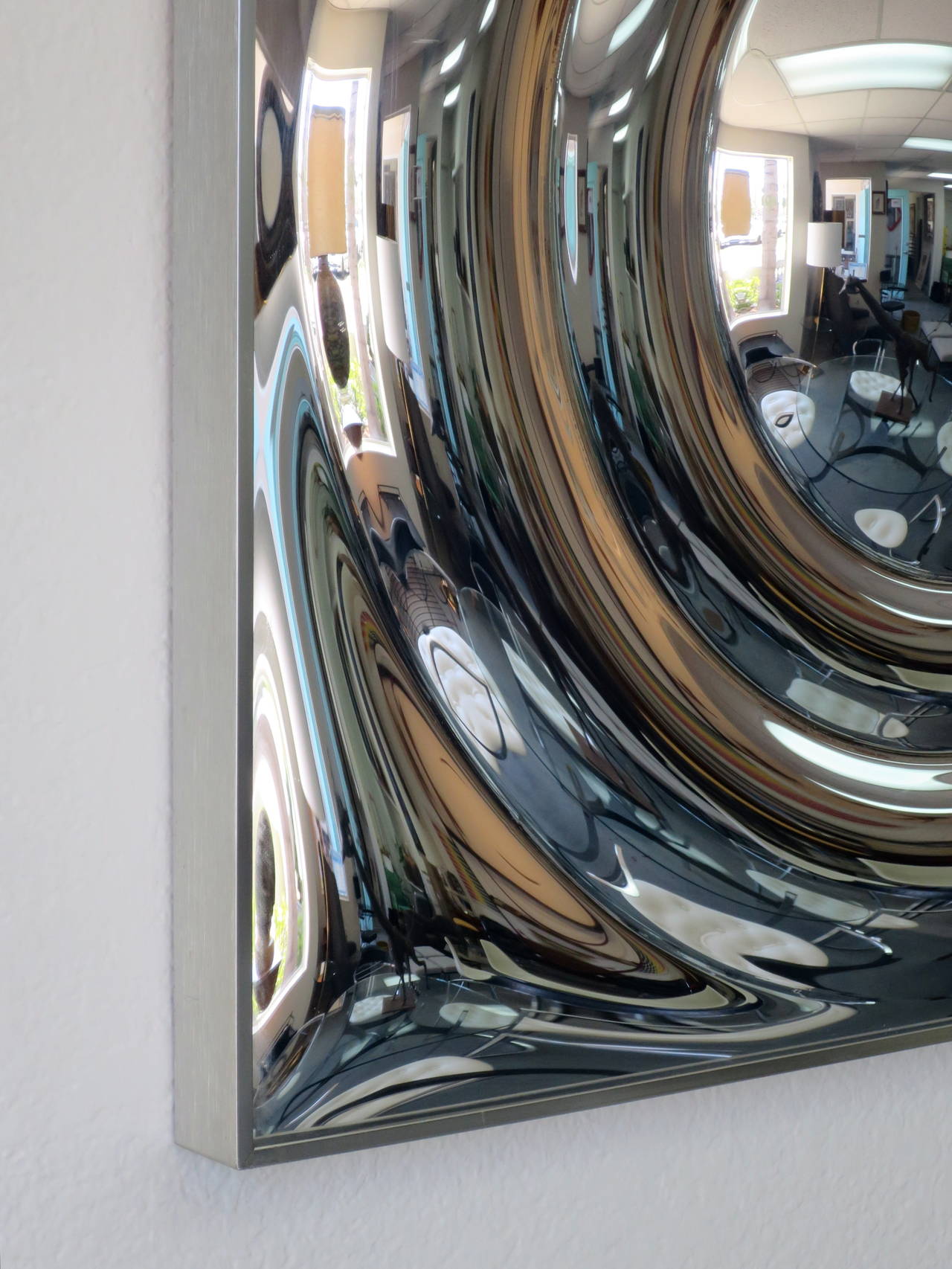 Mid-Century Modern Mid-Century 'Saturn Ring' Op Art Mirror by Turner