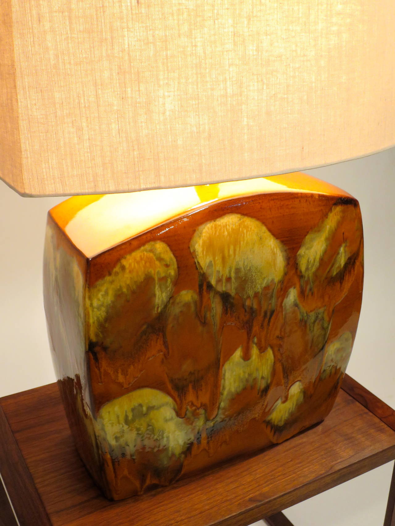 Mid-Century Modern Midcentury Glazed Ceramic Table Lamp