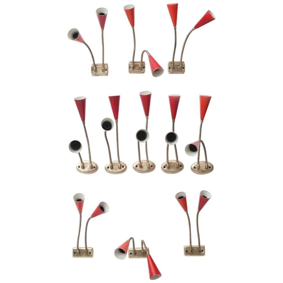 Midcentury Flexible Wall Mounted Lamps