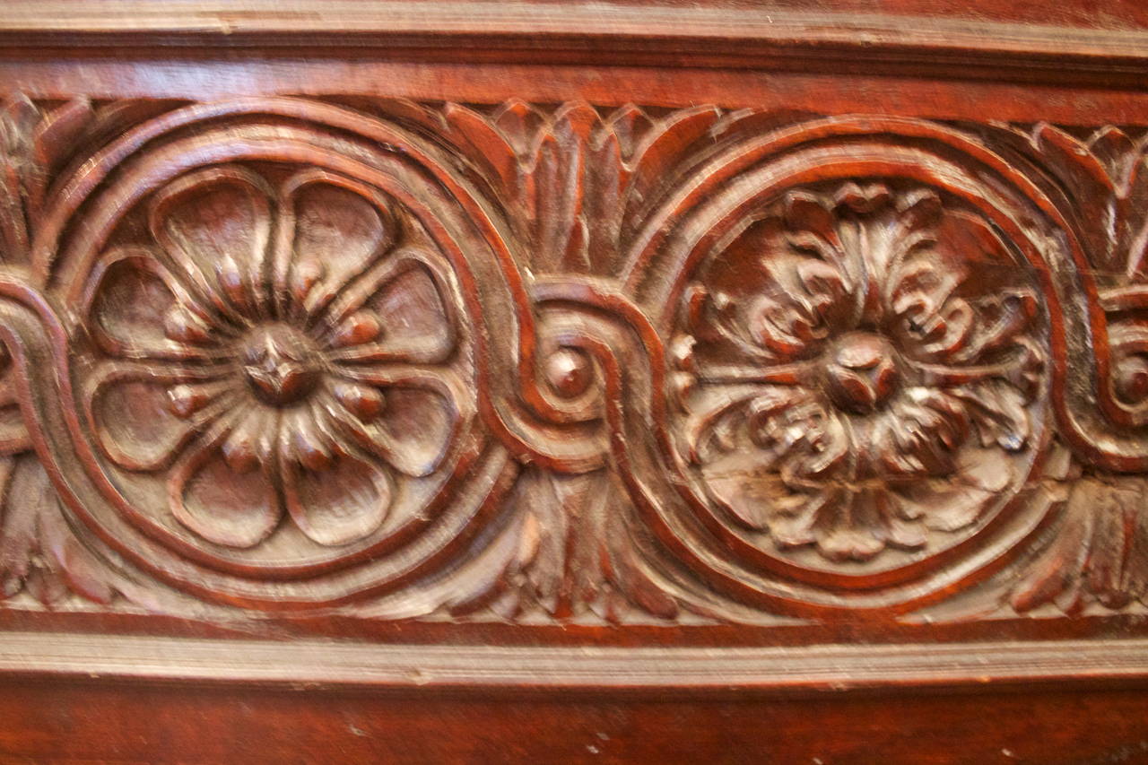 Italian Baroque Walnut Small Cassone, 17th-18th Century 1