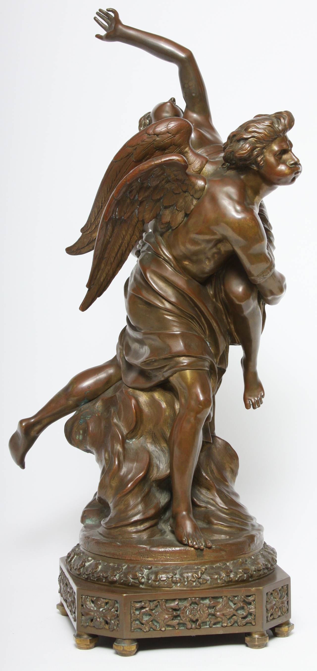 Boreas Abducting Oreithyia - Sculpture by Louis-Simon Boizot