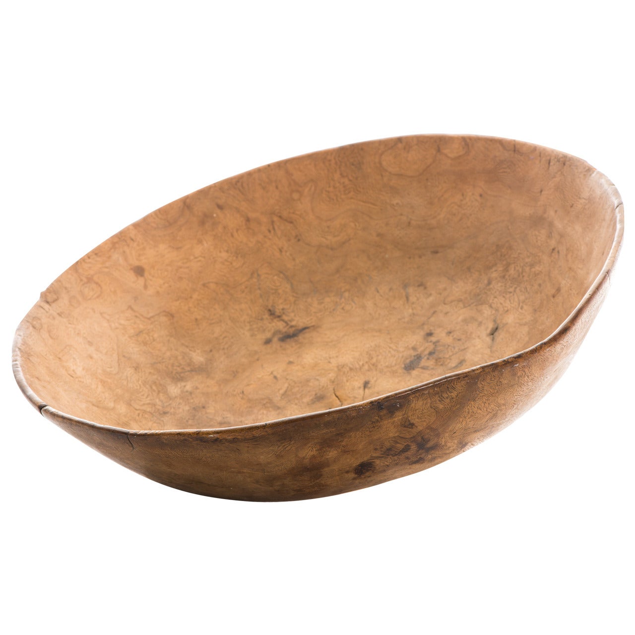 Late 18th to Early 19th Century Large Elm Burl Bowl