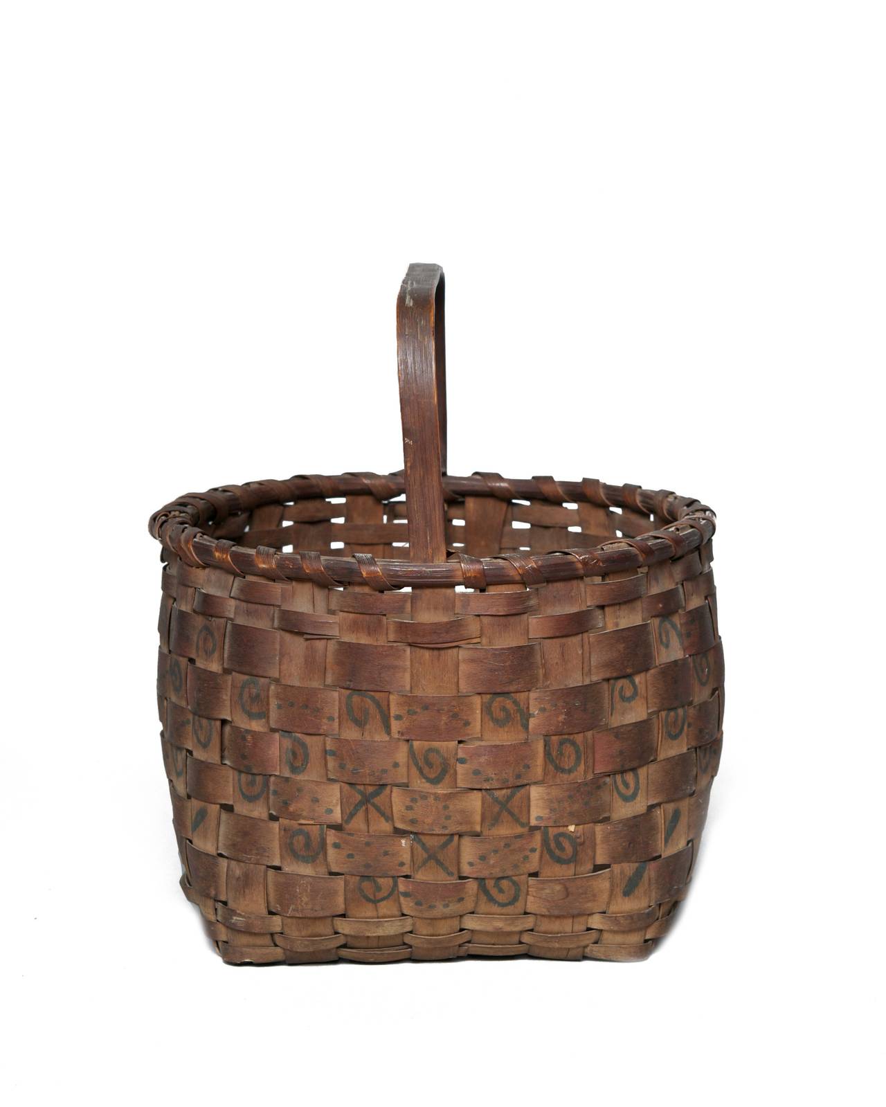 Antique Native American Basket with Handle, 19th Century In Excellent Condition In Santa Fe, NM