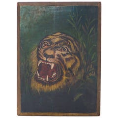 Folk Art Painted Carnival Lion, Late 19th Century