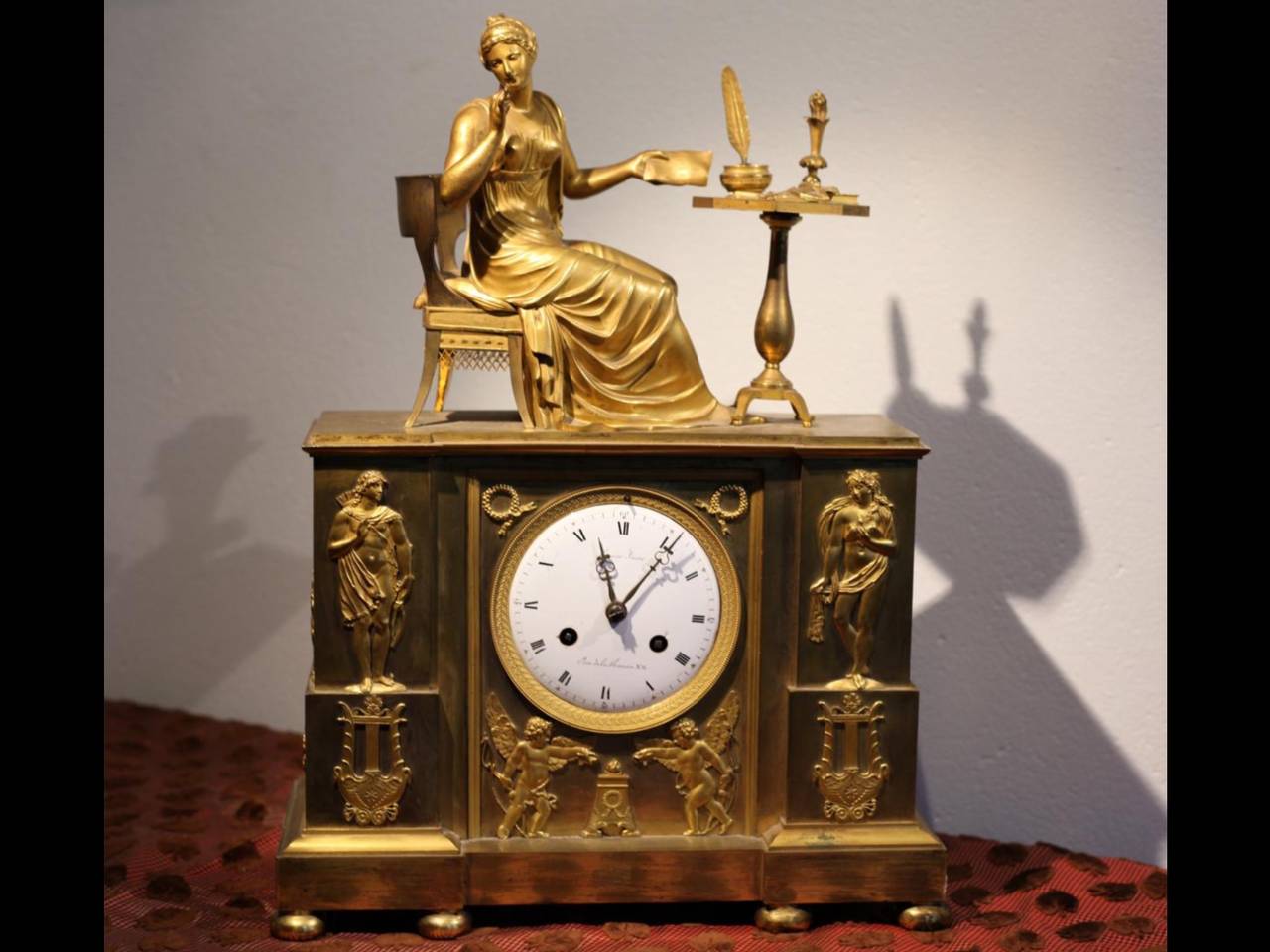 Empire Clock, Representing Joséphine De Beauharnais Attributed to P. P. Thomire