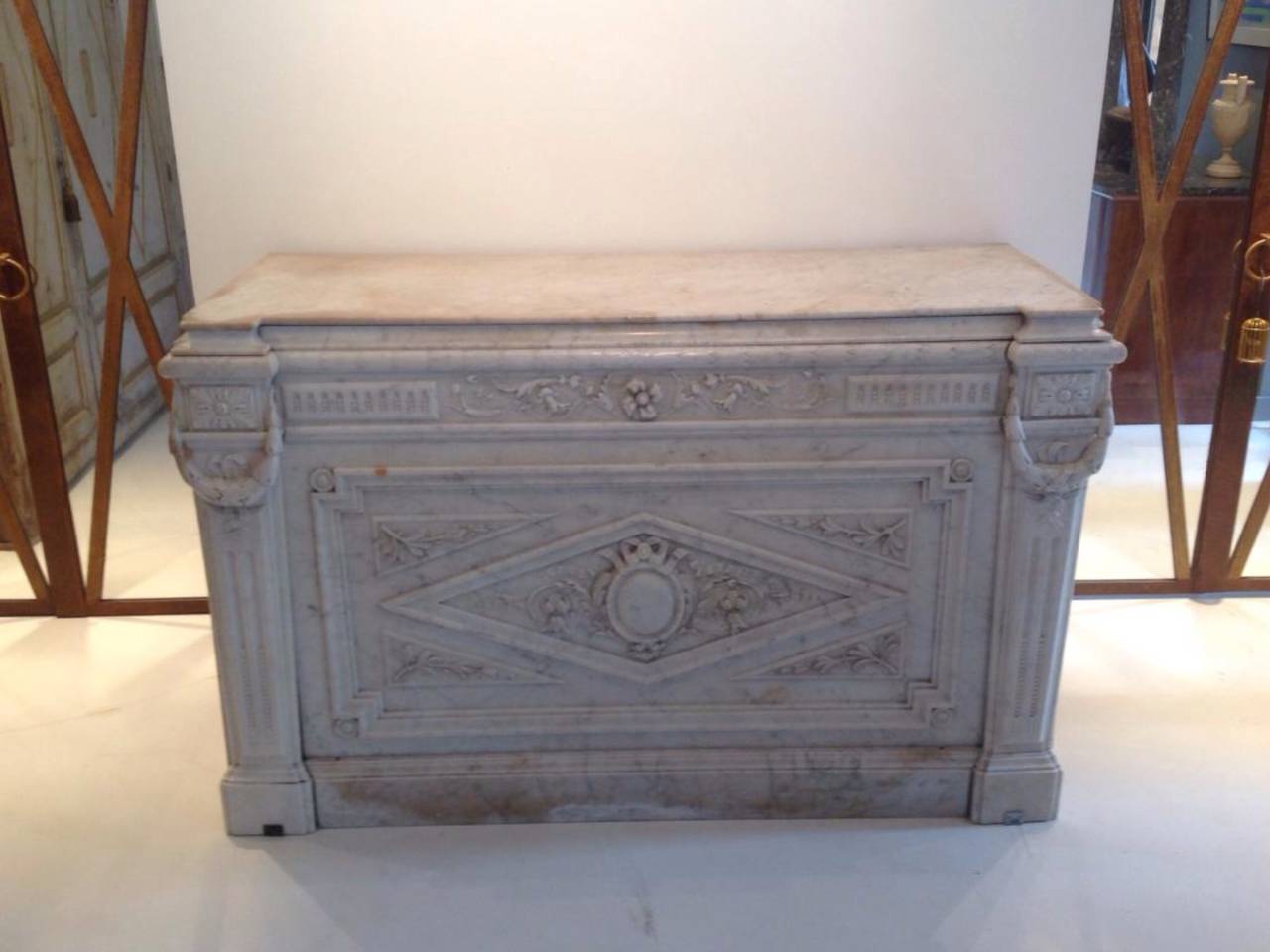 White Carrara Marble Altar, circa 1850