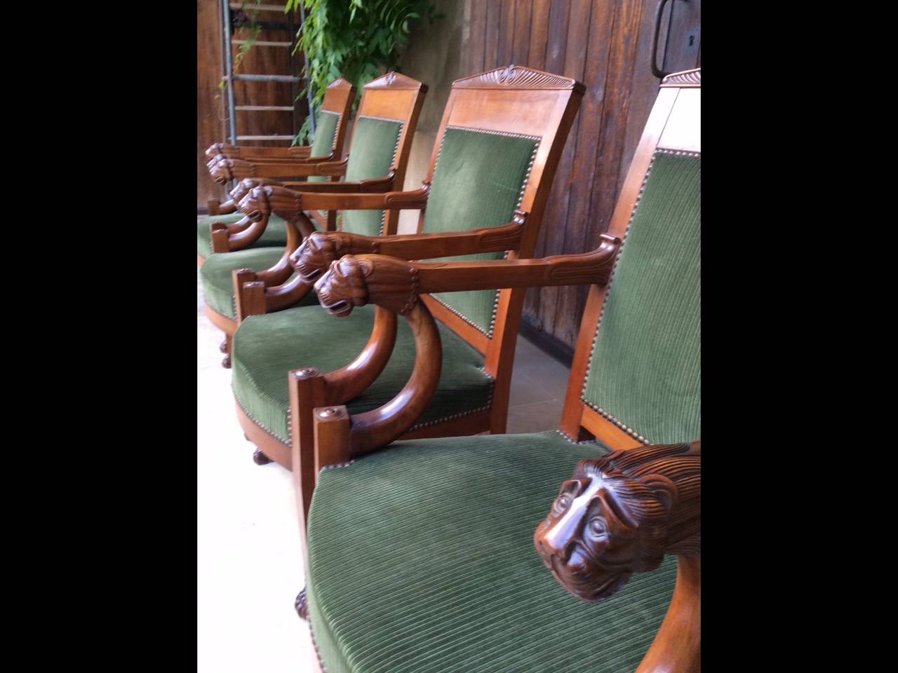 Empire Series of Four Armchairs Attributed to Jacob Freres For Sale 2