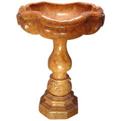 Font in Red Marble of Languedoc Stoup