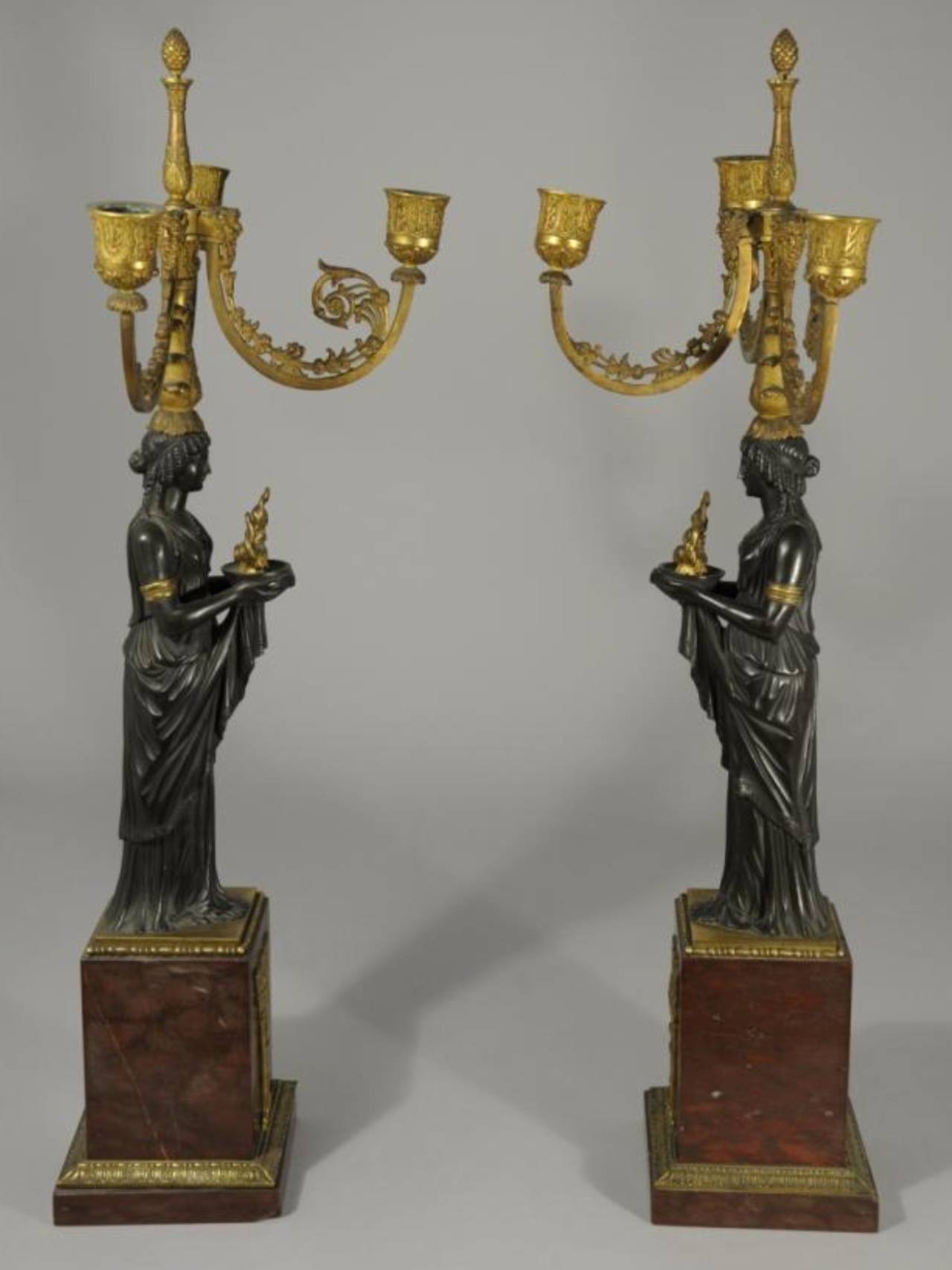 Pair of Empire Period Candelabras Attributed to Pierre Philippe Thomire
