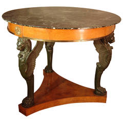 Beautiful Empire Style Pedestal Table Stamped by Francisque Chaleyssin
