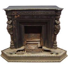 Napoleon III Cast Iron Parisian Fireplace