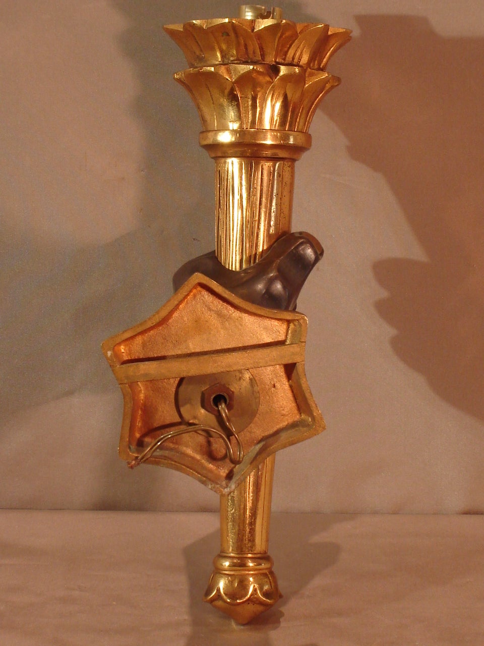 Pair of 1940s Bronze Sconces For Sale 2