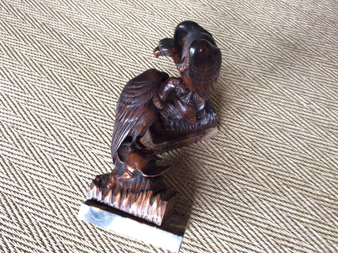 Pair of Hawk Sculptures, 1930, Art Deco Era For Sale 2