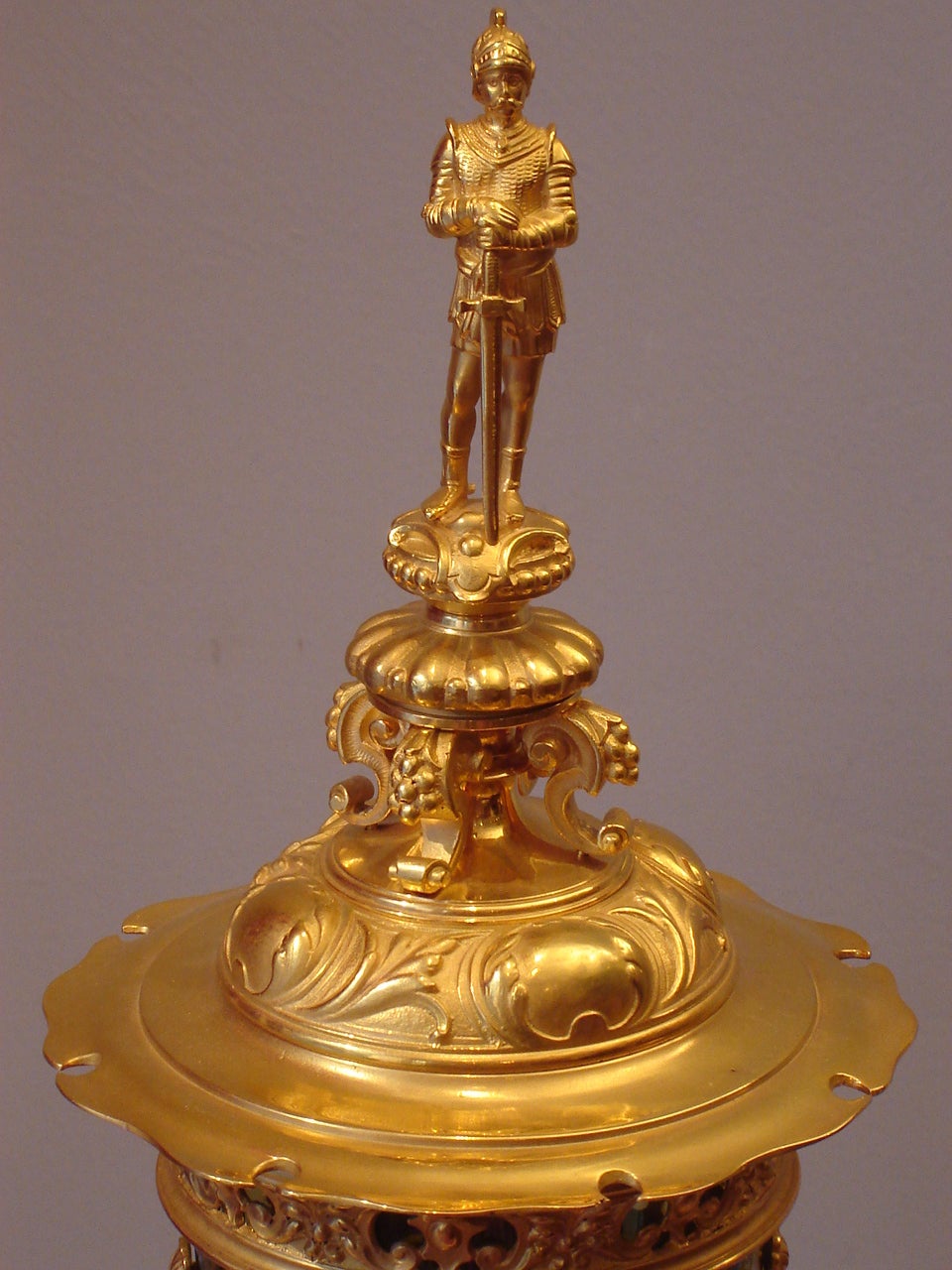 German Pair of Gilded Bronze Lanterns, 19th Century For Sale