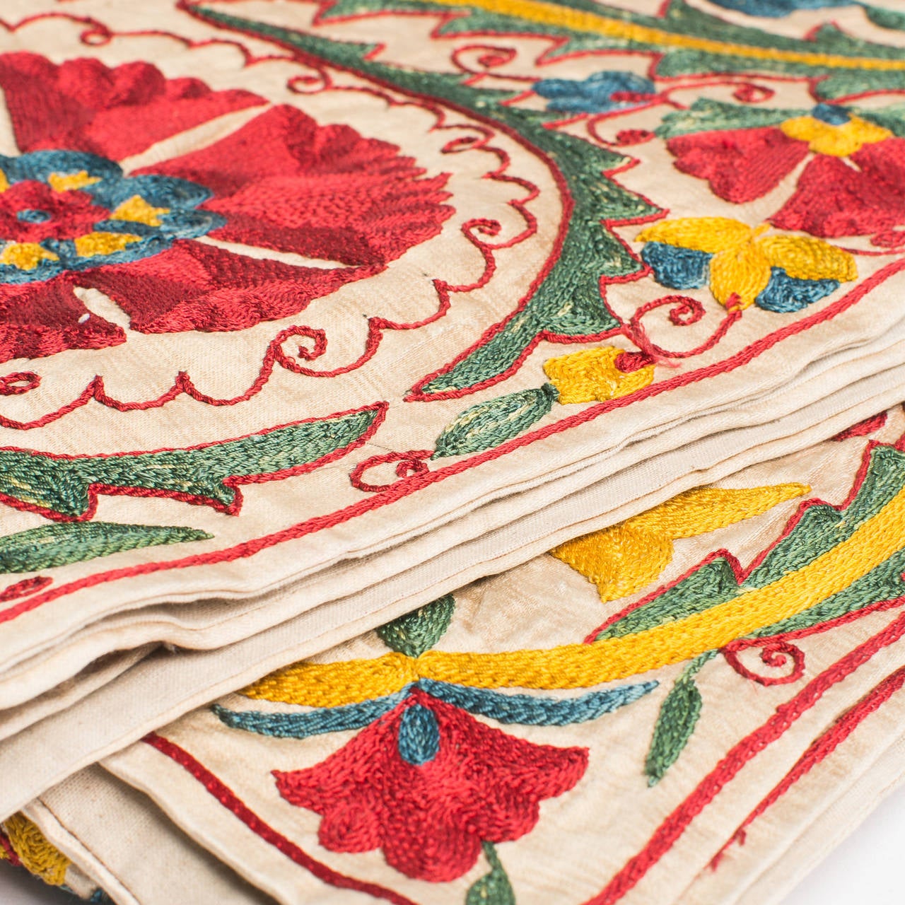 Hand-Woven Hand-Embroidered Uzbek Suzani For Sale