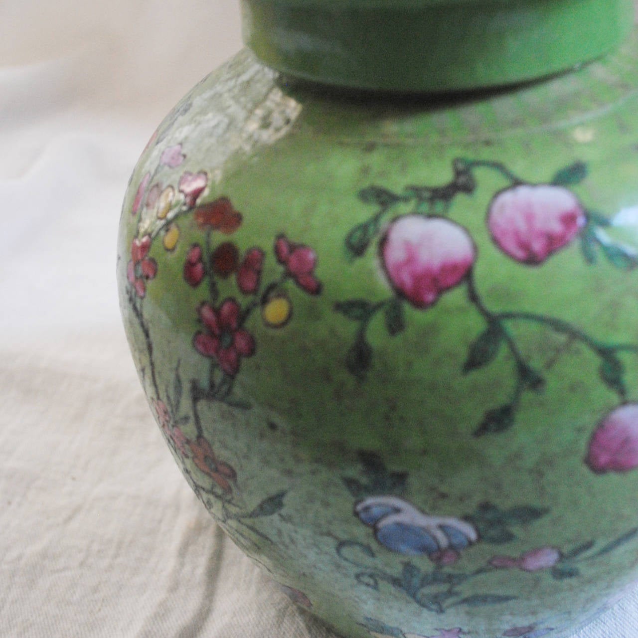 Antique Ceramic Chinese Hand-Painted Vase 3