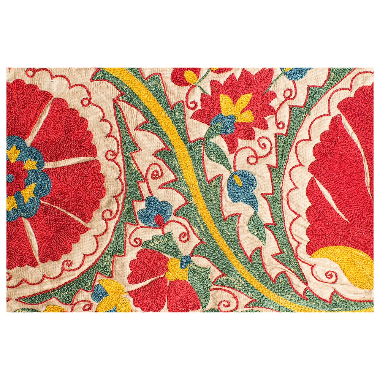 Hand-Embroidered Uzbek Suzani For Sale