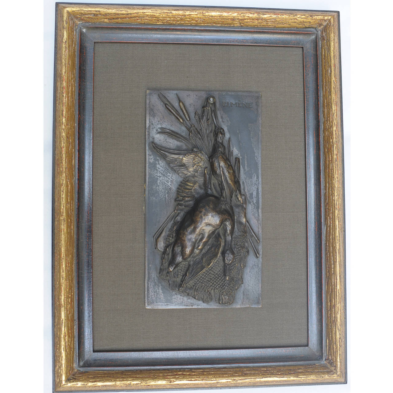 P.J. Mêne Bronze Plaque-Duck and Woodcock