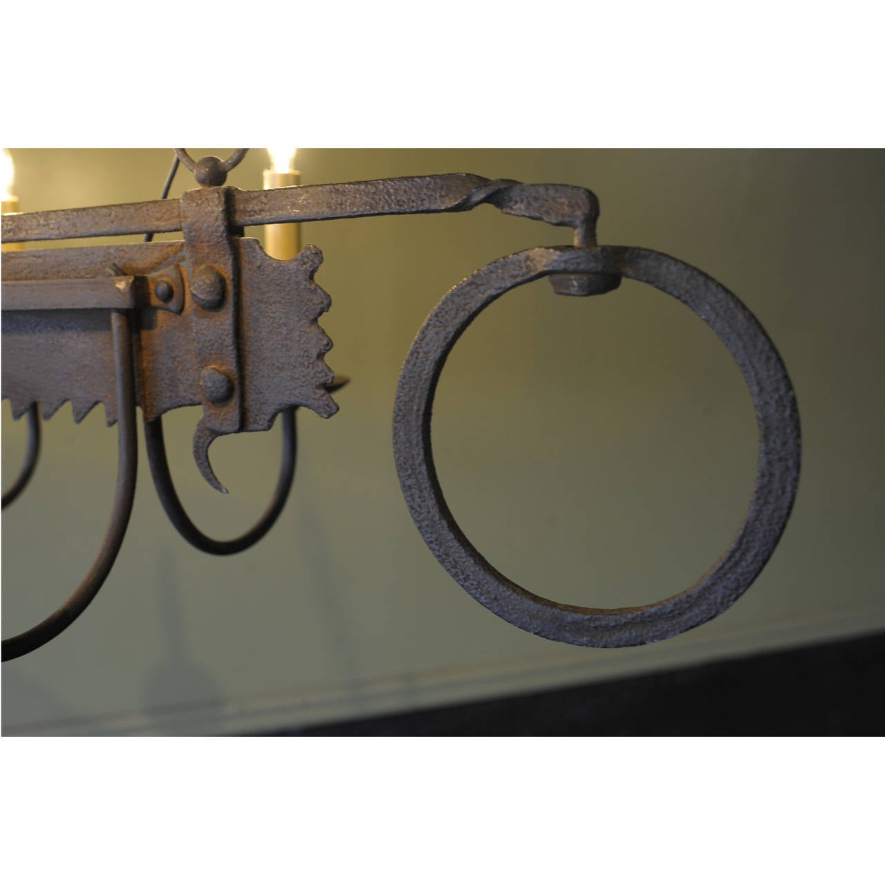 Iron Antique Saw Light Fixture