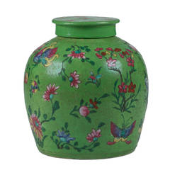 Antique Ceramic Chinese Hand-Painted Vase