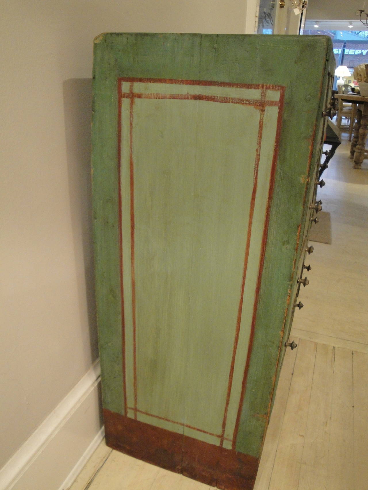 19th Century French Painted Apothecary Chest In Good Condition In Washington, DC